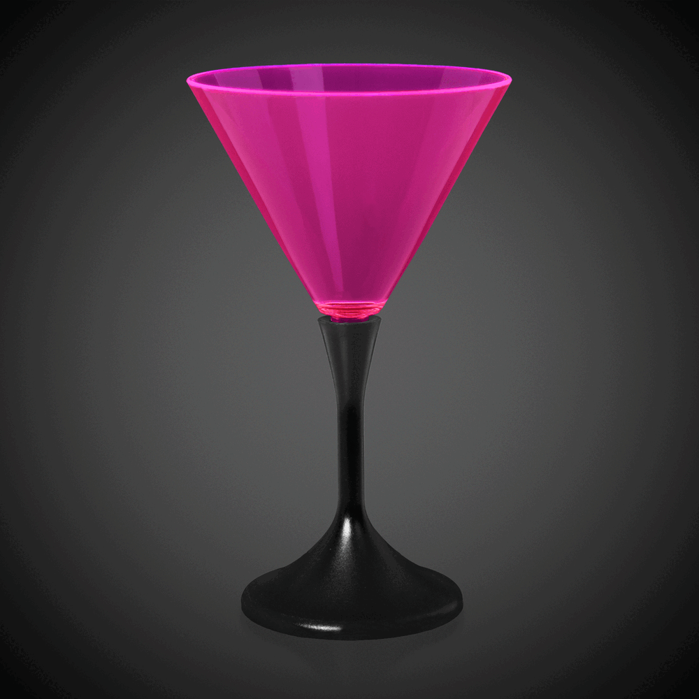 Neon Pink LED Martini Glass 7oz Night Flyer Golf Neon Pink LED Martini Glass 7oz Night Flyer Golf