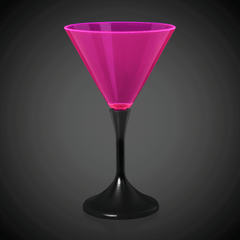 LED Neon Pink 7 oz. Martini Glass