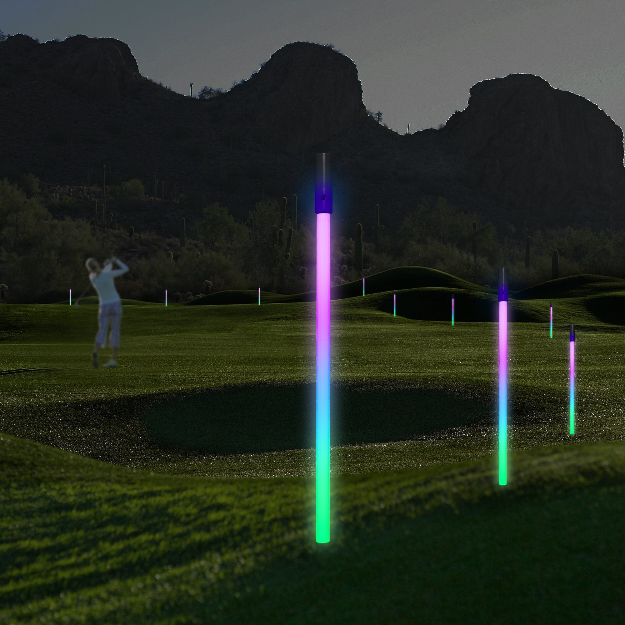 LED Golf Course Yardage Markers | Coolglow – Night Flyer Golf