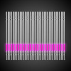 Pink 9" Glow Motion Straws