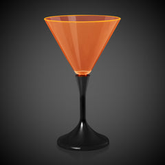 LED Neon Orange 7 oz. Martini Glass