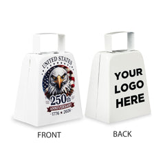 250th Anniversary Large White Cowbell