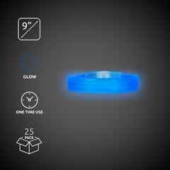 Blue Triple Wide 9" Glow Bracelets