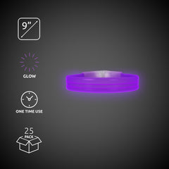 Purple Triple Wide 9" Glow Bracelets