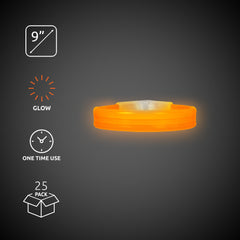 Orange Triple Wide 9" Glow Bracelets