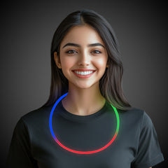 Green, Red and Blue 22" Glow Necklaces