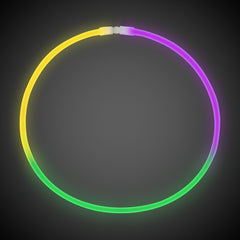 Green, Purple and Yellow 22" Glow Necklaces
