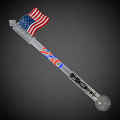 America 250 LED American Flag Wand with Prism Ball