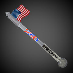 America 250 LED American Flag Wand with Prism Ball